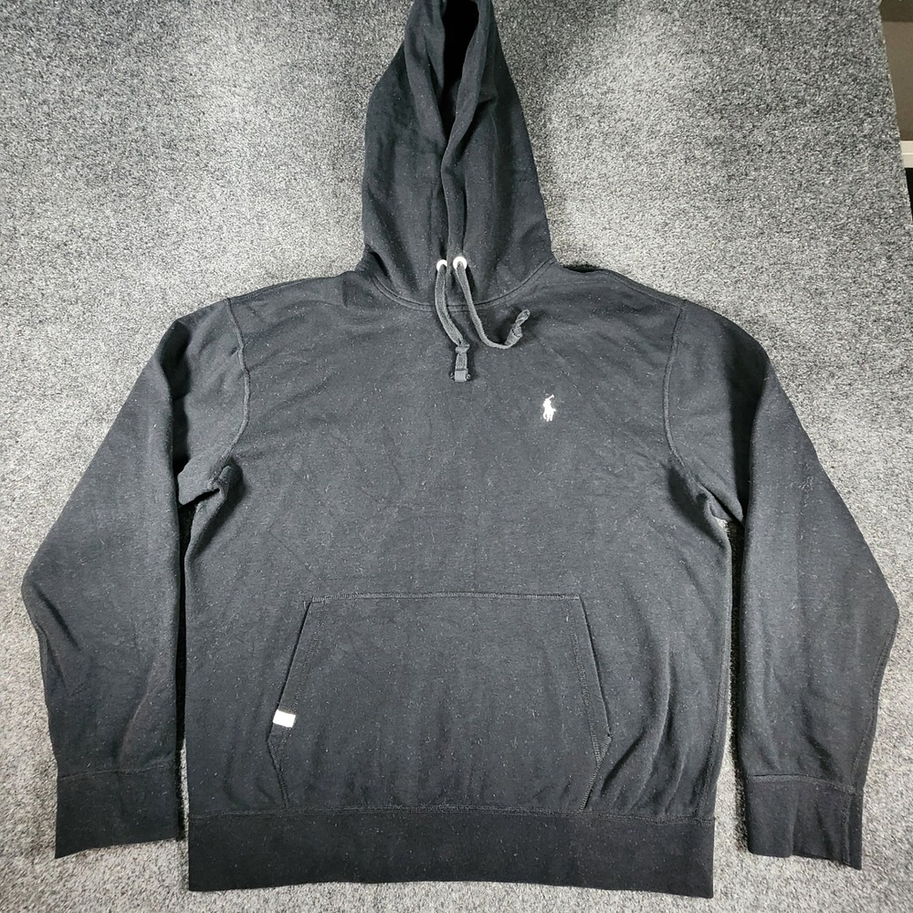 Polo Ralph Lauren Performance Hoodie Mens XL Black Pullover Pony Logo